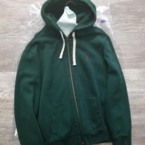 Polo hoodie XL green gently used retail $125